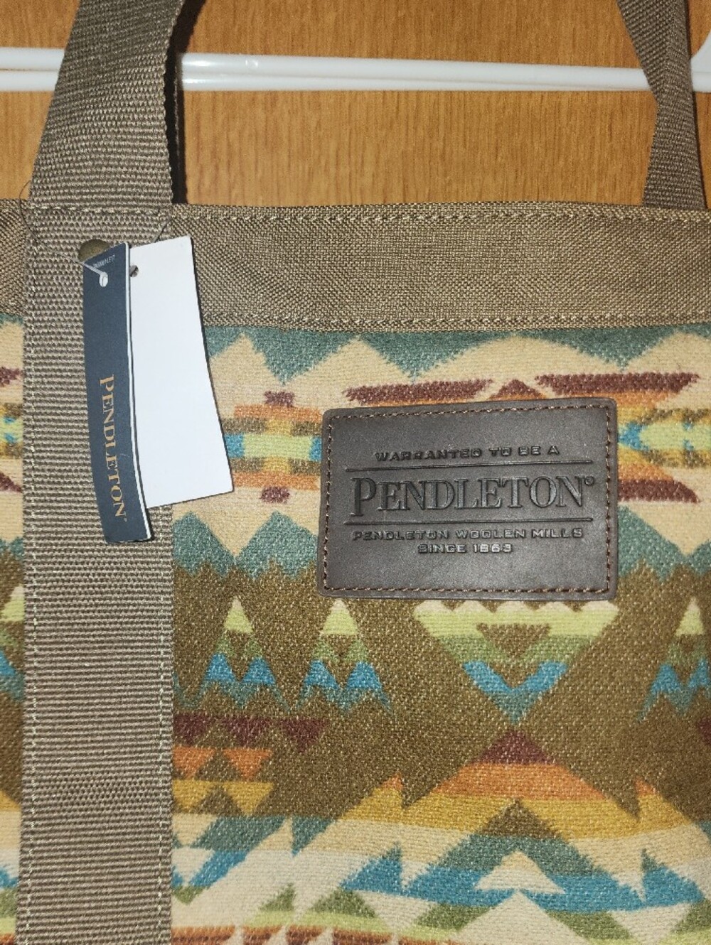 Pendleton Olive Multi Tribal Canvas Tote - Picture 4 of 4